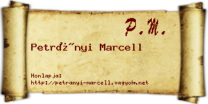 Petrányi Marcell névjegykártya
